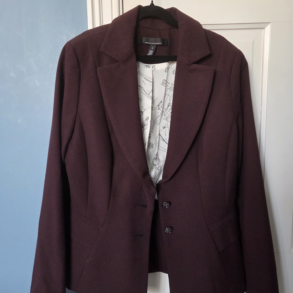 White House Black Market Deep Plum Blazer